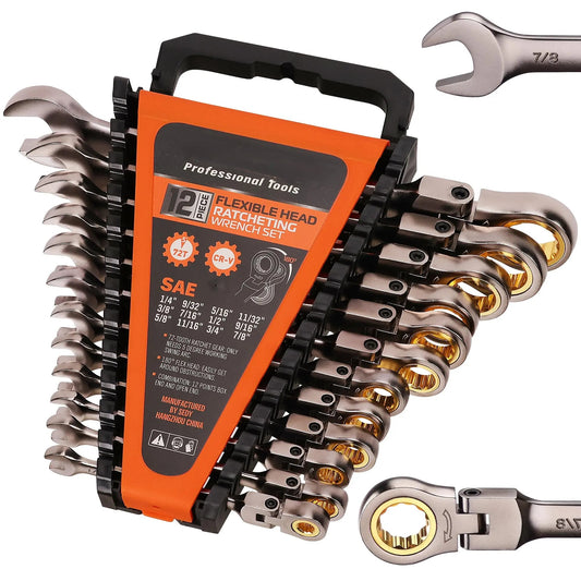 Ratchet Combination Wrenches Set with Organizer