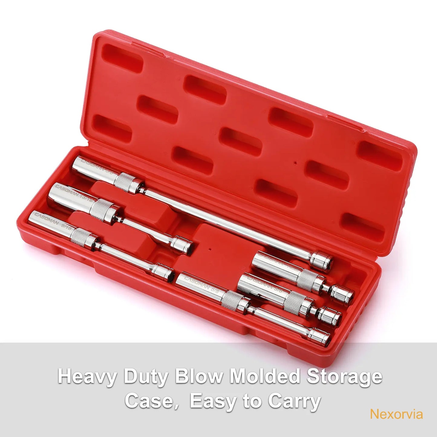 6PCS 3/8-Inch Drive Magnetic Swivel Spark Plug Socket Set