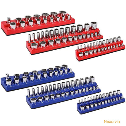 6 Piece Socket Holder Kit, 1/2-inch, 3/8-inch, 1/4-inch Drive