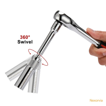 6PCS 3/8-Inch Drive Magnetic Swivel Spark Plug Socket Set