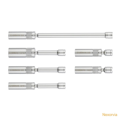 6PCS 3/8-Inch Drive Magnetic Swivel Spark Plug Socket Set